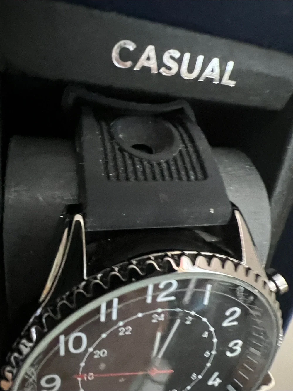 George  - Men's Two-Piece Watch Set - Black Faces, Silver & Black Cases NWT